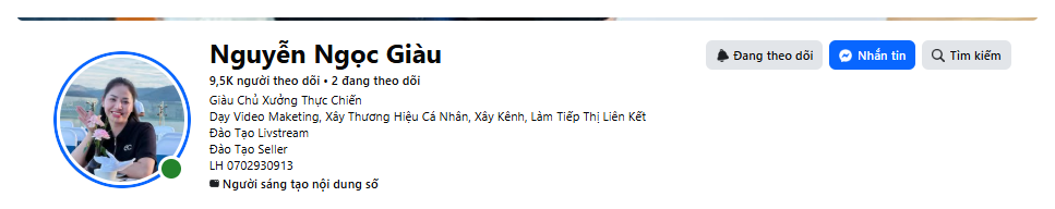 Fanpage Nguyễn Ngọc Giàu — 9,5K người theo dõi