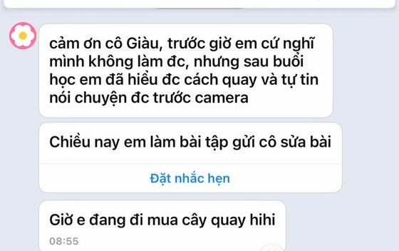 Feedback học viên: tự tin quay và nói trước camera
